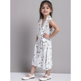 MINI & MING Girls Floral Printed Puff Sleeve A-Line Dress