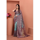 ofline selection - Rama Cotton Blend Saree With Blouse Piece ( Pack of 1 ) - Rama