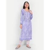 lucknowi chikankari hand embroidered long kurta