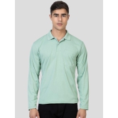 YHA - Mint Green Cotton Blend Regular Fit Mens Polo T Shirt ( Pack of 1 ) - None