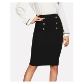 Addyvero Cotton Lycra Pencil Skirt - Black Single - 30