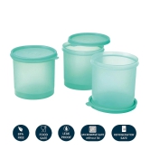 HOMETALES Plastic Multi-Purpose Food Container, 800ml Each, Green, (3U) - Green