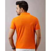 SKYRISE Cotton Blend Slim Fit Solid Half Sleeves Men's Polo T Shirt - Orange ( Pack of 1 ) - None