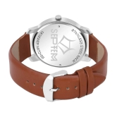 Septem Brown Leather Analog Mens Watch