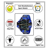 Hala - Blue PU Digital Men's Watch