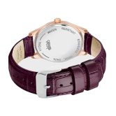 Newman Maroon Leather Analog Mens Watch