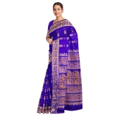 Baluchari Zari Meena Silk Saree Blue