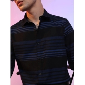 Ketch Cotton Blend Slim Fit Striped Full Sleeves Mens Casual Shirt - Black ( Pack of 1 ) - None