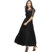 Sheetal associates - Black Crepe Women's Gown ( Pack of 1 ) - None