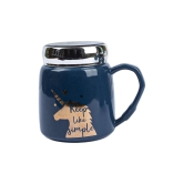 Keep Like Simple Coffee Mug With Lid -  Blue, 360Ml