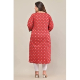 Swasti - Red 100% Cotton Womens Straight Kurti ( Pack of 1 ) - None