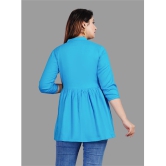 SIPET - Light Blue Rayon Womens A-Line Top ( Pack of 1 ) - None