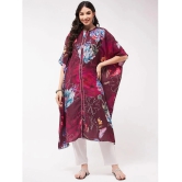 Pannkh - Wine Polyester Womens Kaftan Kurti ( Pack of 1 ) - None