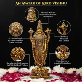 Artarium Venkateshwar Balaji | Lord Tirupati Balaji | Shri Venkateshwara Swami Idol for Home Decor and Gifts, 9.05 Inches Pack of 1