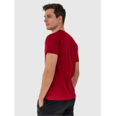 Lux Cozi Cotton Regular Fit Solid Half Sleeves Mens T-Shirt - Maroon ( Pack of 2 ) - None