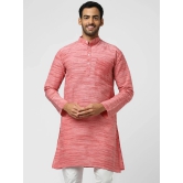 DESHBANDHU DBK - Pink Cotton Blend Mens Regular Kurta ( Pack of 1 ) - None