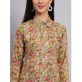 Tissu Rayon Printed Shirt Style Womens Kurti - Yellow ( Pack of 1 ) - None