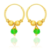 LUV FASHION Light Green Hoops Earrings ( Pack of 1 ) - Light Green