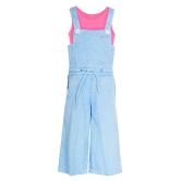 Naughty Ninos - Blue Cotton Girls Dungarees ( Pack of 1 ) - None