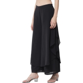 ALL WAYS YOU womens Palazzos Georgette fabric Black L