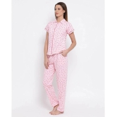 Clovia Pink Cotton Womens Nightwear Nightsuit Sets ( Pack of 1 ) - None