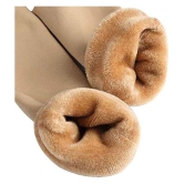 THRIFTKART - Beige Polyester Womens Thumb Socks ( Pack of 2 ) - None