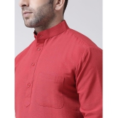 KLOSET By RIAG - Red Cotton Men's Shirt Style Kurta ( Pack of 1 ) - None