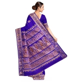 Baluchari Zari Meena Silk Saree Blue