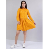 Naughty Ninos - Yellow Rayon Girls Shirt Dress ( Pack of 1 ) - None