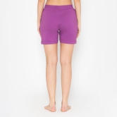 Plain Knitted Shorts For Women - Dahlia Assorted L