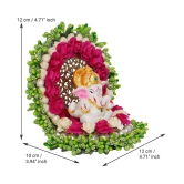 eCraftIndia Showpiece Resin Ganesha Idol 12 x 10 cms Pack of 1