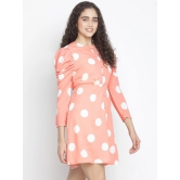 Oxolloxo Peach-Coloured Crepe A-Line Dress