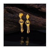 LUV FASHION Golden Drop Earrings ( Pack of 1 ) - Golden