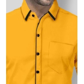 Life Roads - Yellow Cotton Slim Fit Mens Casual Shirt (Pack of 1 ) - None