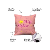 Indigifts Bhaidooj Happy Diwali Gift Brother Sister Big Sister Little Mister 12X12 Printed PolySatin| Fibre Cushion Festive Memories Diwali Christmas Birthday Anniversary Everyday Gift