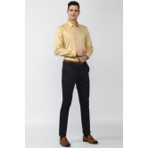 Men Yellow Regular Fit Formal Full Sleeves Formal Shirt