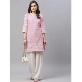 miravan - Pink Cotton Women''s Straight Kurti ( Pack of 1 ) - None