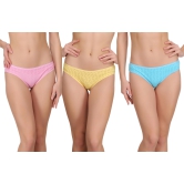 Eves Beauty Women Bikini Multicolor Panty-l / Multicolor / Cotton Blend