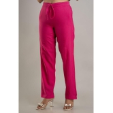 Doriya - Pink Cotton Blend Straight Womens Palazzos ( Pack of 1 ) - None