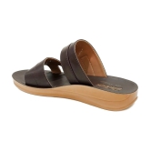 ASIAN Brown Womens Leather Slipper - None