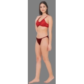 Madam Cotton Lycra Solid Womens No Panty Line ( Maroon ) - None