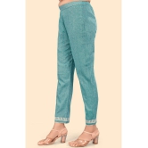 Glomee - Sea Green Cotton Straight Women's Casual Pants ( Pack of 1 ) - None