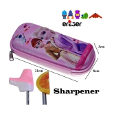 Eraser + Pencil Sharpener + Pencil Box Pouch Cases