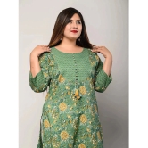 Swasti - Green Cotton Womens Straight Kurti ( Pack of 1 ) - None