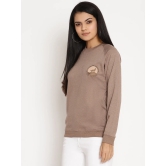 Women Wild Journey Brown Solid Sweatshirt-M