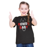 Girls Cotton Rowdy Baby Half Sleeve TShirt (Black) PID41508