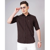 Paul Street - Brown 100% Cotton Slim Fit Mens Casual Shirt ( Pack of 1 ) - None