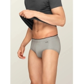 XYXX - Light Grey Cotton Blend Mens Briefs ( Pack of 1 ) - S