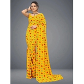 ANAND SAREES - Yellow Georgette Saree Without Blouse Piece ( Pack of 1 ) - Yellow