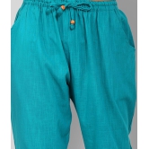 Lee Moda - Turquoise Cotton Regular Fit Women's Casual Pants  ( Pack of 1 ) - Free Size